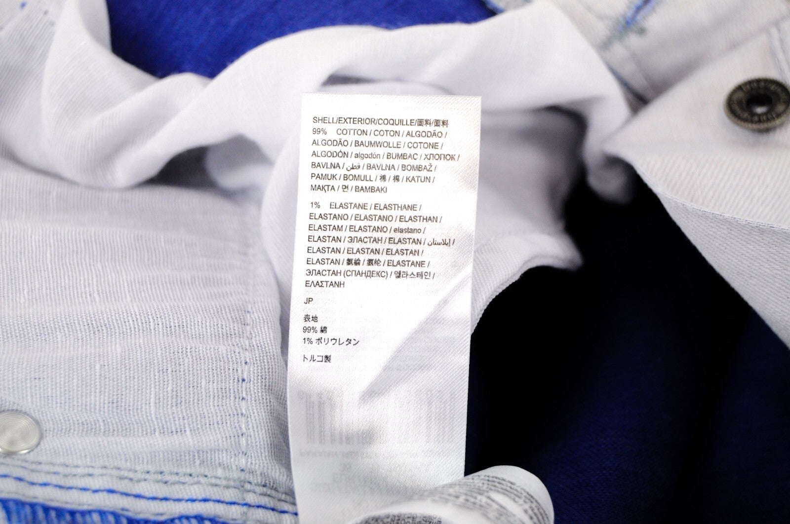 DESIGUAL Lucas džinsai UK20 šviesiai mėlyni skalbti ploni medvilniniai tamprūs vyriški džinsai 