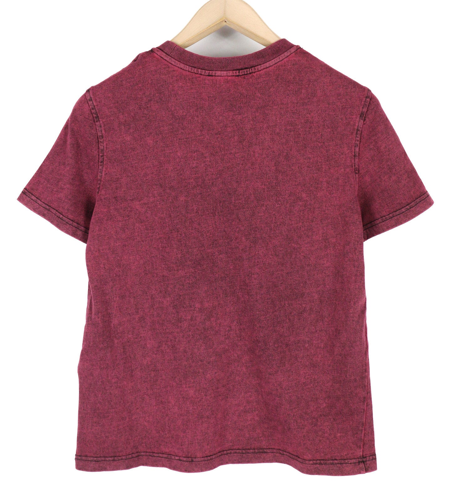 DIESEL T-Reg-E4 Women T-Shirt XL Burgundy Short Sleeve Crew Neck Washed RRP€125