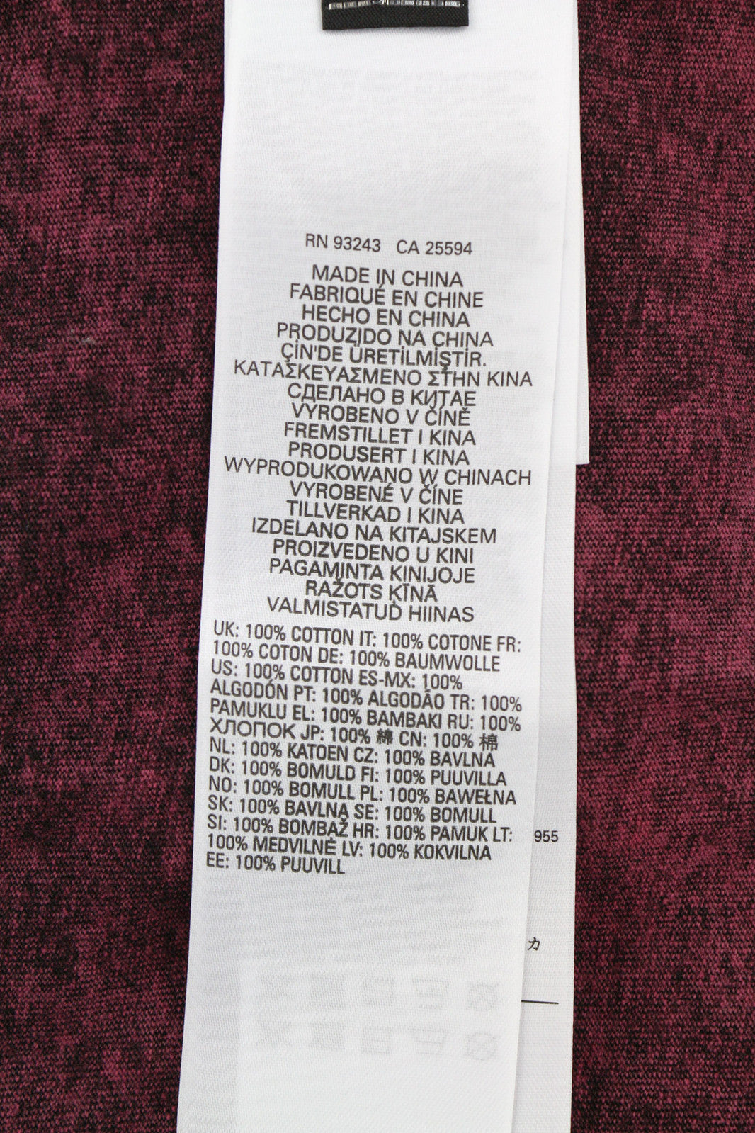 DIESEL T-Reg-E4 Women T-Shirt XL Burgundy Short Sleeve Crew Neck Washed RRP€125