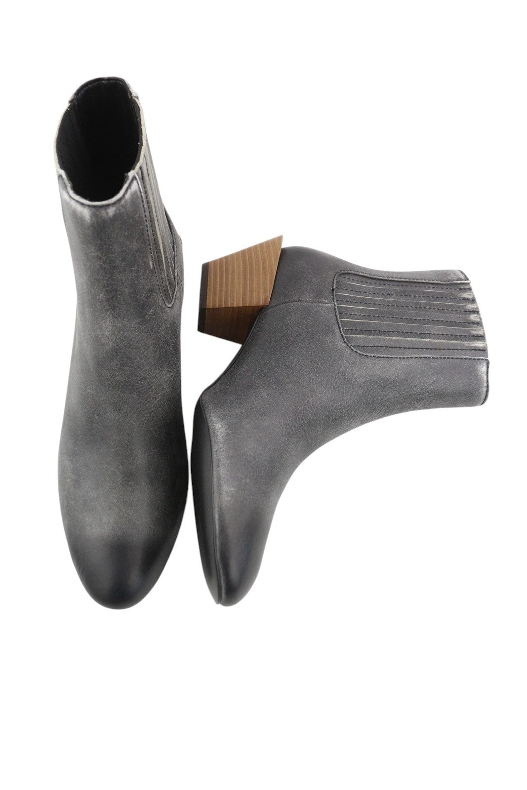 DIESEL D-Texanne CH Women Boots EU40 Black Grey Leather Ankle Top Cuban RRP290