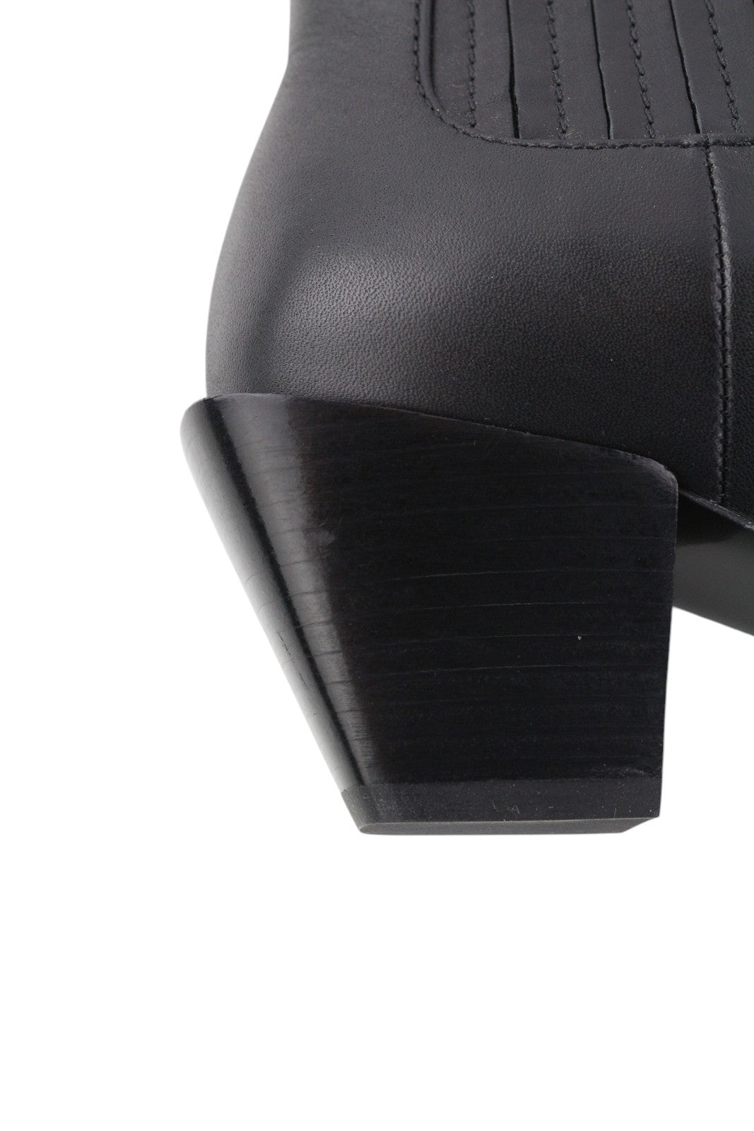 DIESEL D-Texanne CH Women Boots EU40 Black Leather Almond Toe RRP€290 Cuban Heel