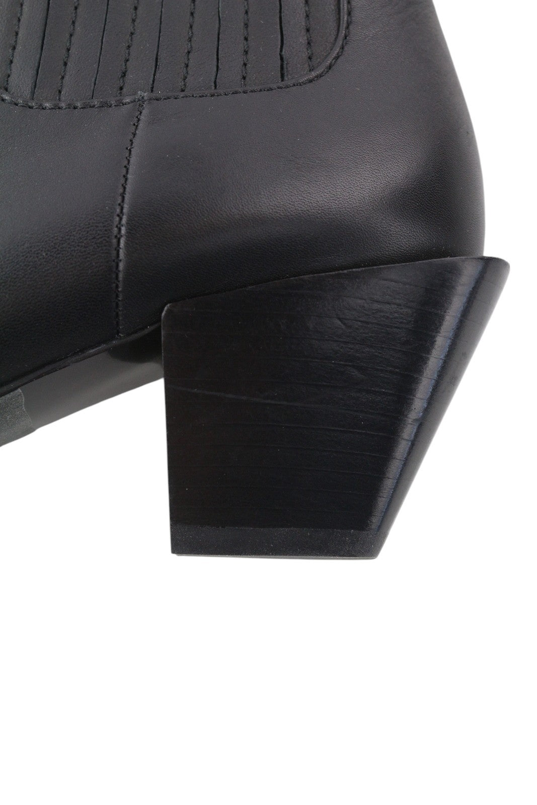 DIESEL D-Texanne CH Women Boots EU40 Black Leather Almond Toe RRP€290 Cuban Heel