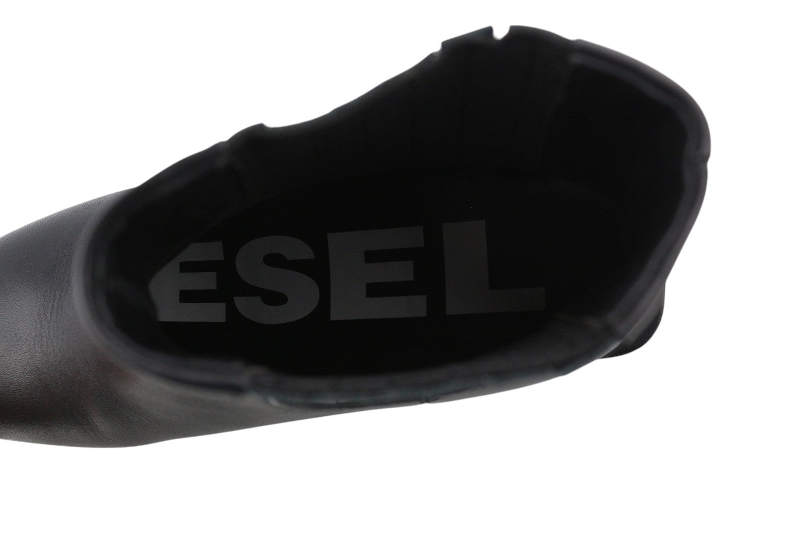 DIESEL D-Texanne CH Women Boots EU40 Black Leather Almond Toe RRP€290 Cuban Heel