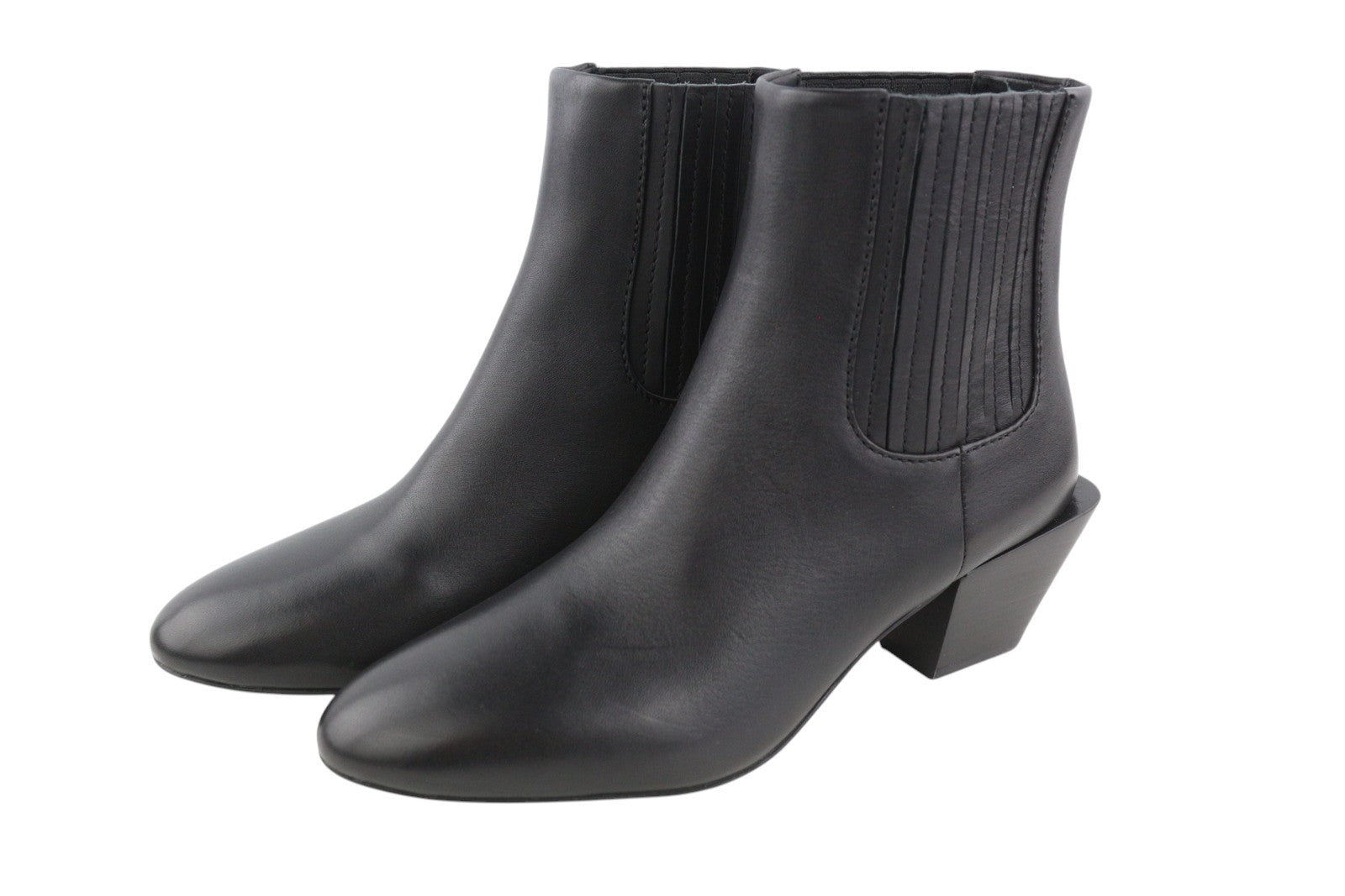 DIESEL D-Texanne CH Women Boots EU38 Black Leather Almond Ankle Top RRP€290