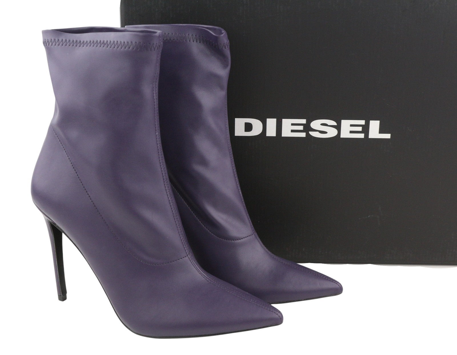 DIESEL D-Yucca AB Women Heels EU39 Purple Coated Kitted Heels Pointed Toe RRP€30