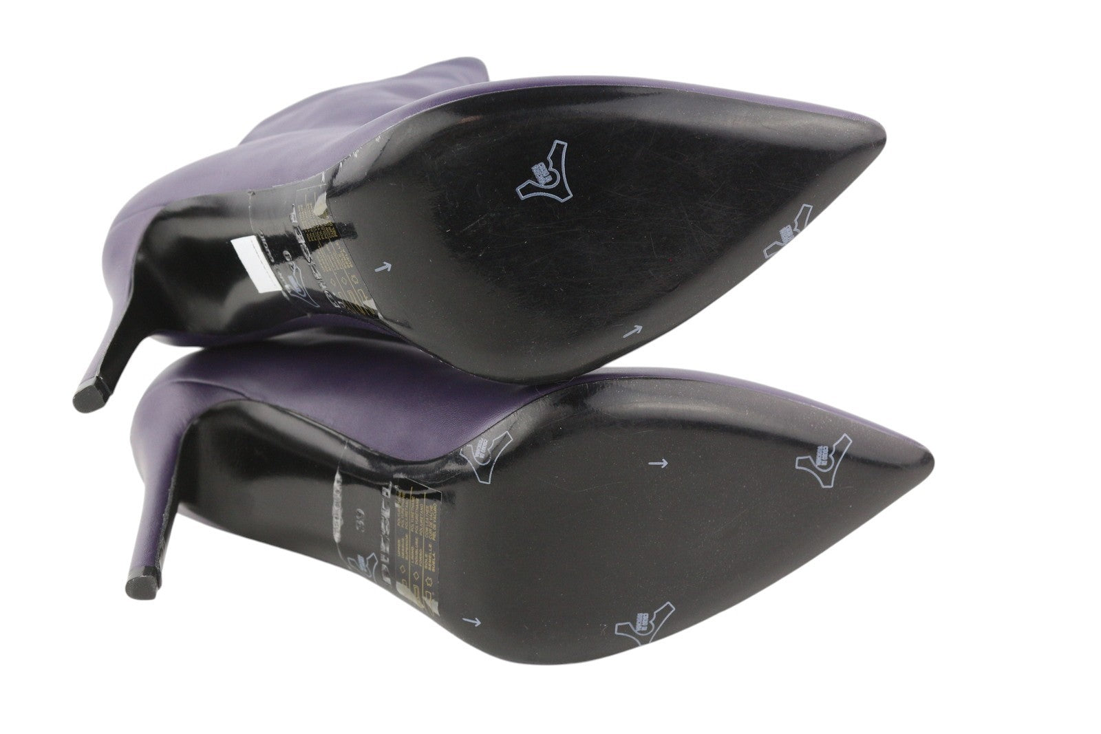 DIESEL D-Yucca AB Women Heels EU39 Purple Coated Kitted Heels Pointed Toe RRP€30