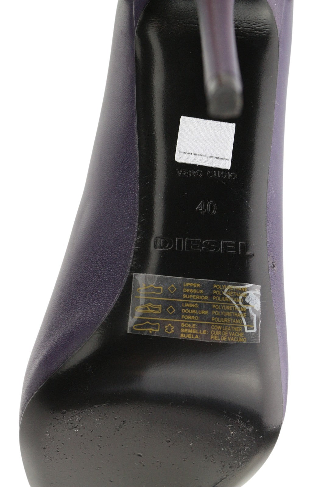 DIESEL D-Yucca AB Women Heels EU40 Purple Coated Kitted Heel Pointed Toe RRP€300