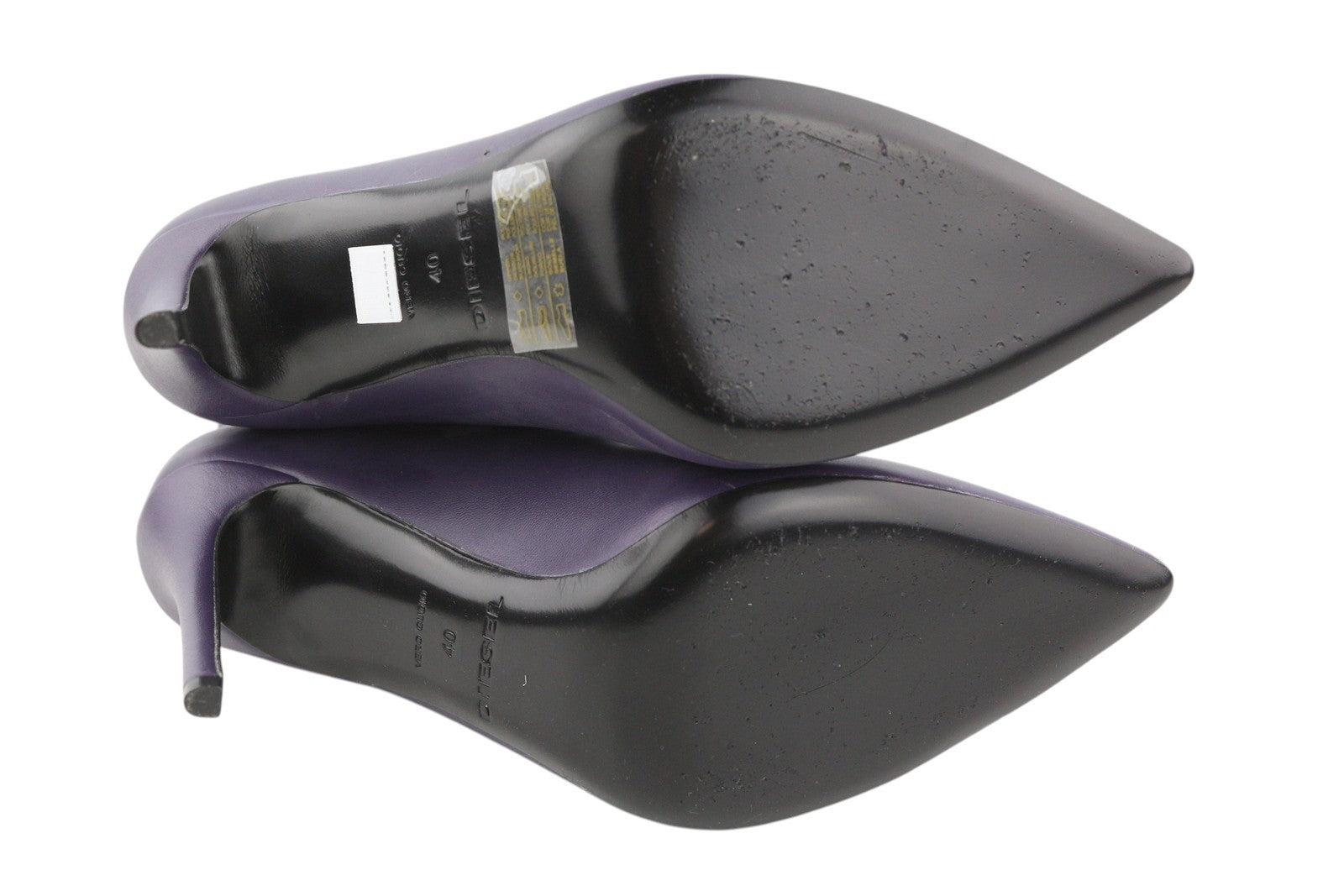 DIESEL D-Yucca AB Women Heels EU40 Purple Coated Kitted Heel Pointed Toe RRP€300