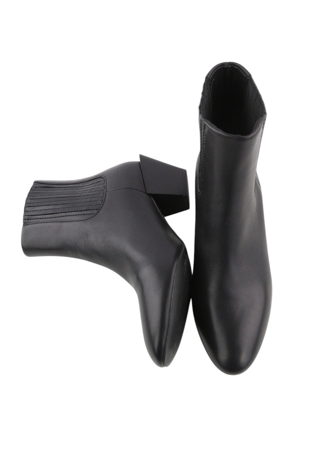 DIESEL D-Texanne CH Women Boots EU39 Black Leather Almond Ankle Top RRP€290