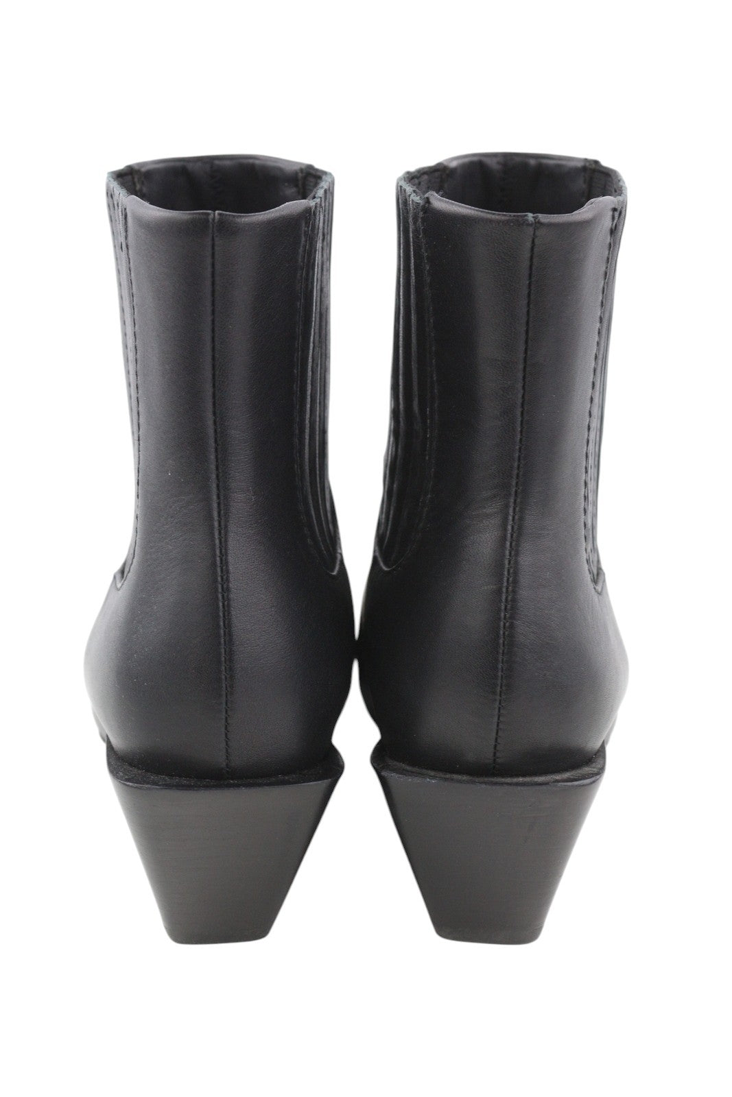 DIESEL D-Texanne CH Women Boots EU39 Black Leather Almond Ankle Top RRP€290