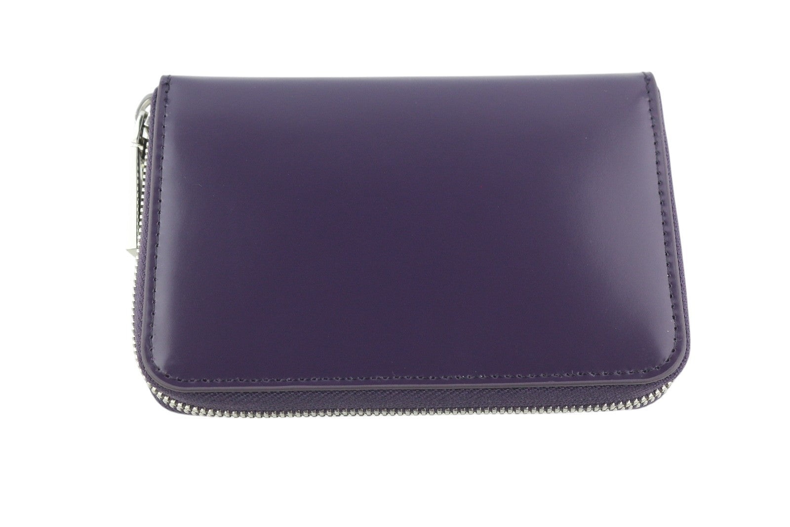 DIESEL Jadda Women Wallet OS Dark Purple Cow Leather Round Zipper Violet RRP160