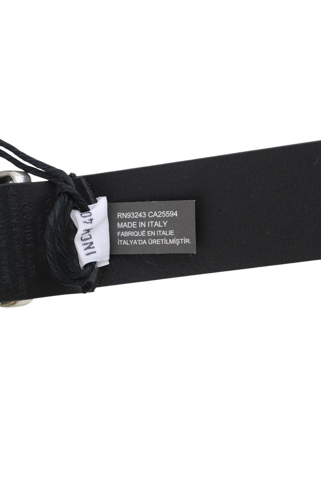 DIESEL B-Tuplo Men Belt 100 CM Dark Black Cow Leather Silver Tone Details Buckle