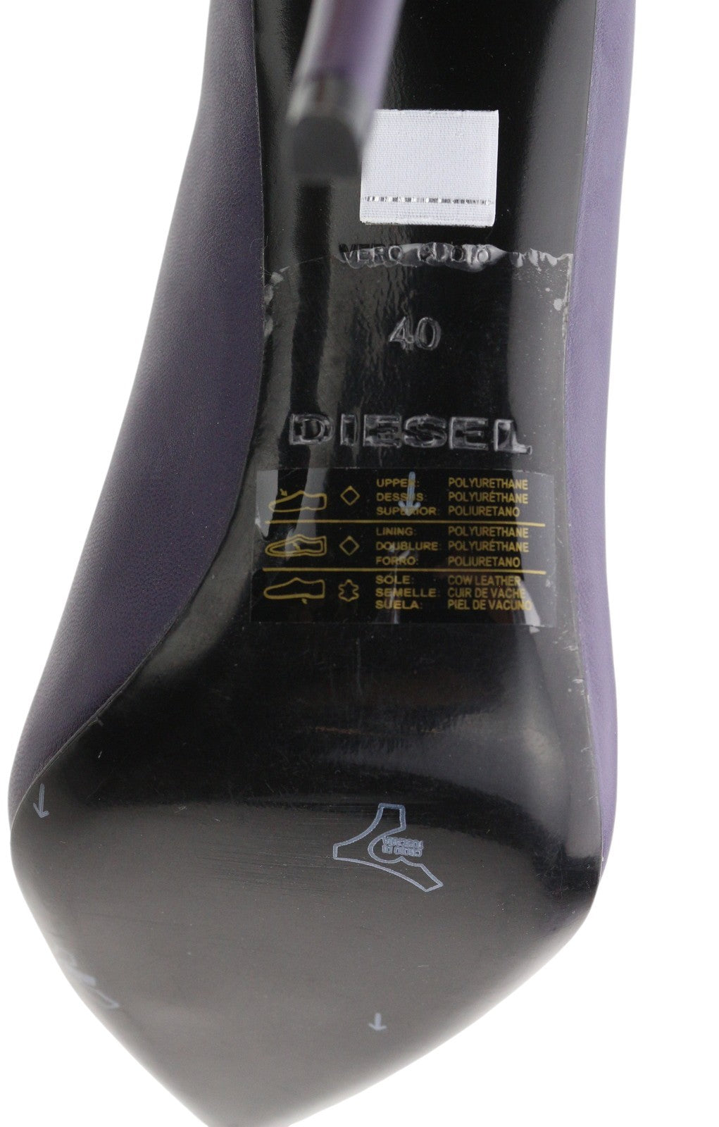 DIESEL D-Yucca AB Women Heels EU40 Purple Coated Kitted Heels RRP€300