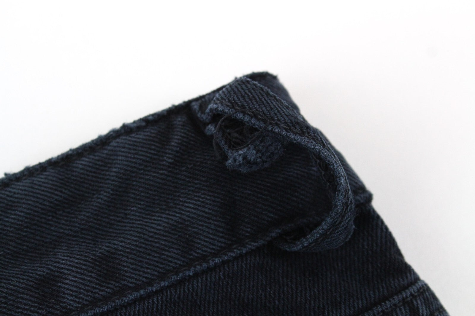 DIESEL Neekhol 084PM Womens W30/L32 Ripped Straight Jeans Dark Blue Cotton