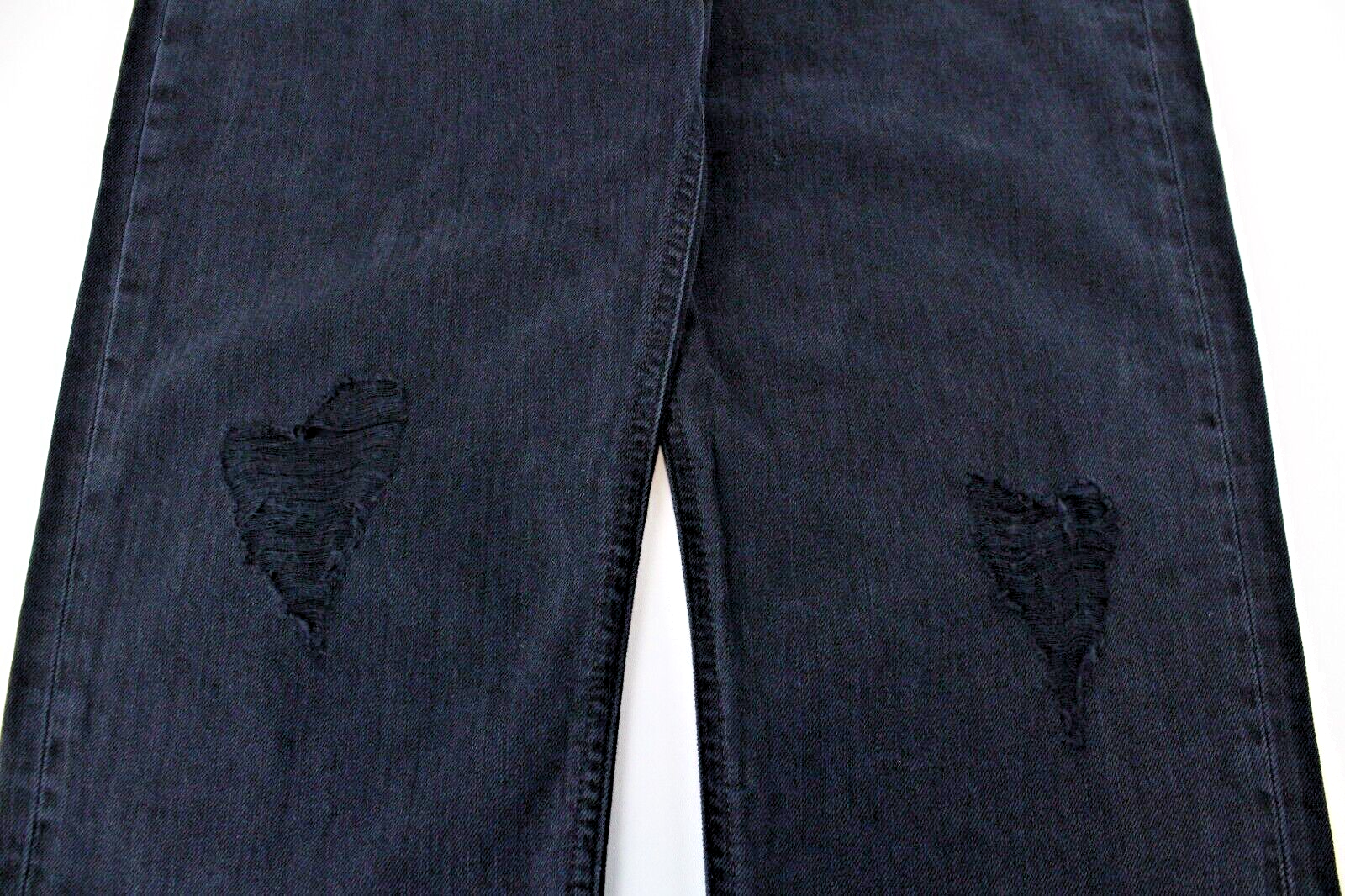DIESEL Neekhol 084PM Womens W30/L32 Ripped Straight Jeans Dark Blue Cotton