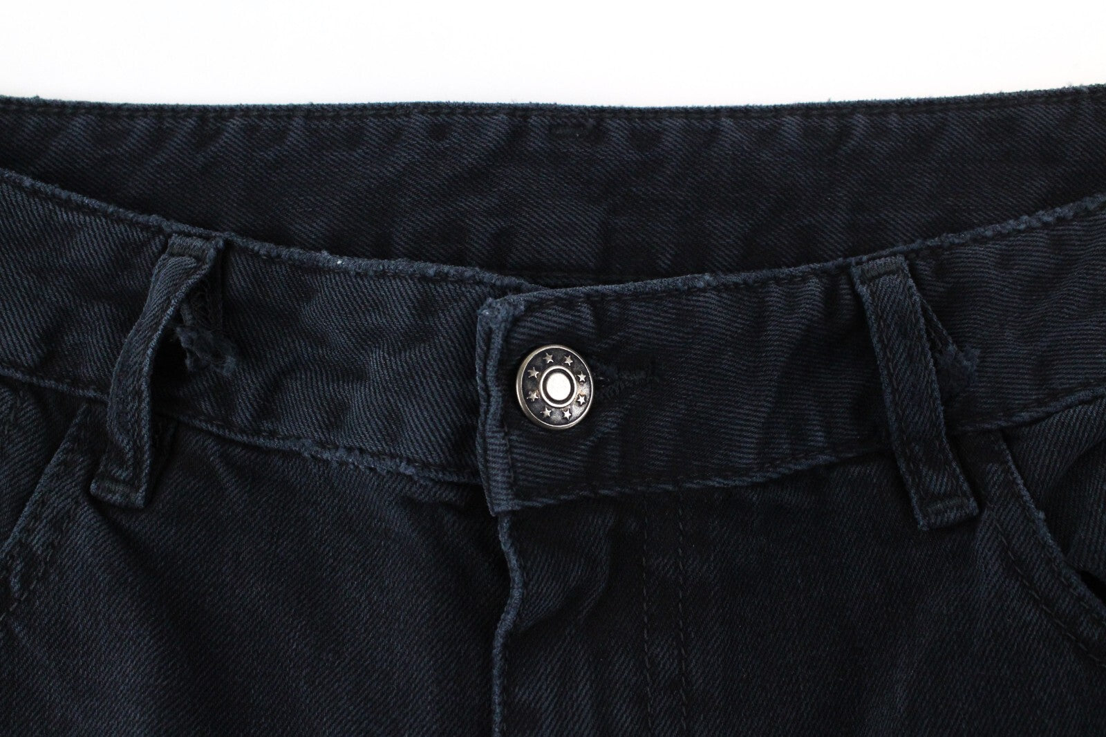 DIESEL Neekhol 084PM Womens W30/L32 Ripped Straight Jeans Dark Blue Cotton