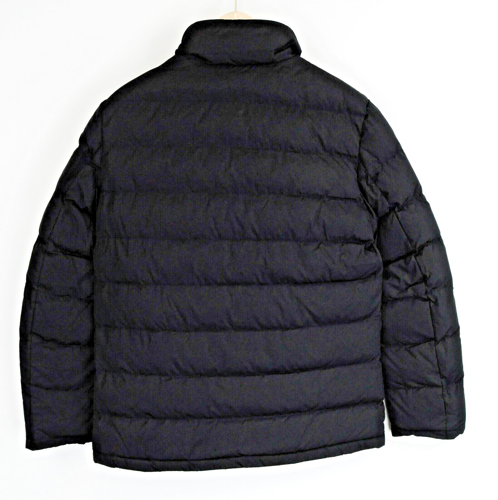 HARMONT&BLAINE Mens Black Quilted Padded Jacket L Short Button-Up Nylon