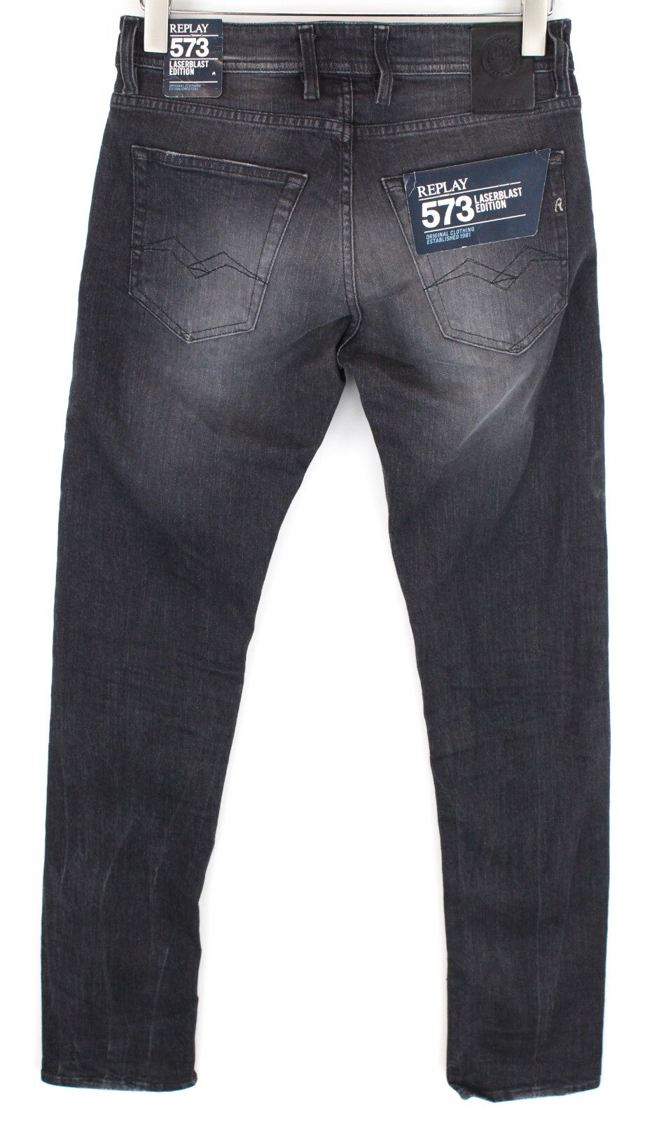 REPLAY Grover Mens W29/L34 Grey Straight  Laserblast Stretchy Jeans Dress