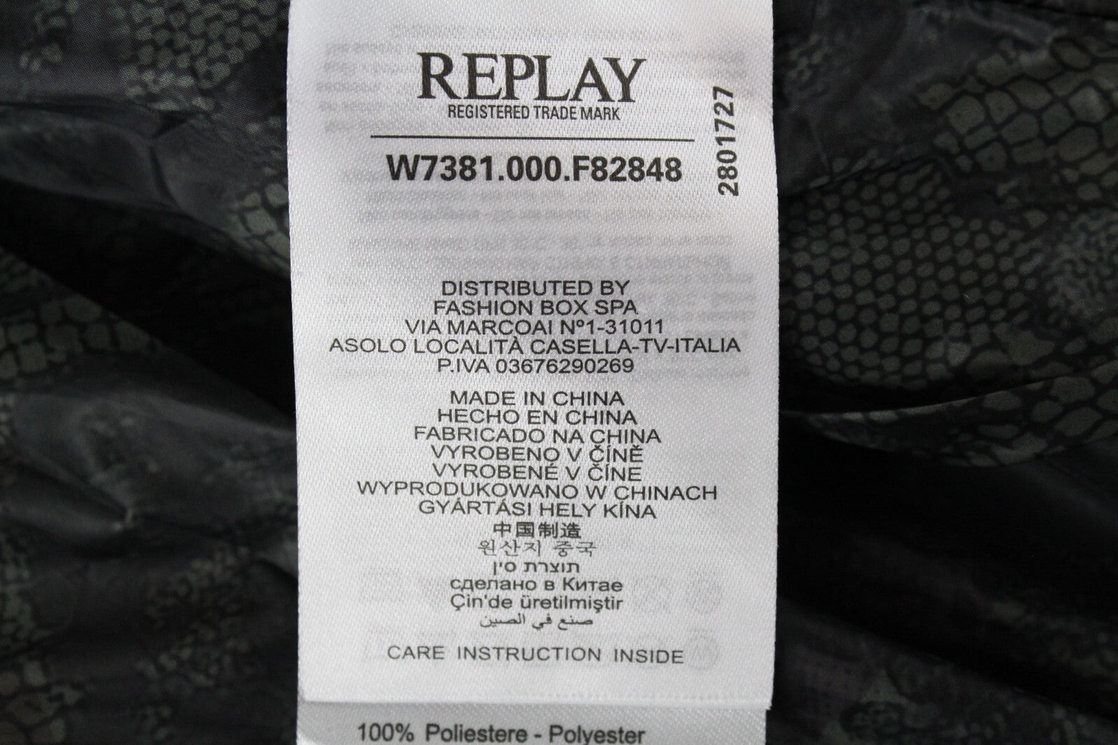 REPLAY Womens XS Black Jacket Parka Faux Fur Lined Padded Long With Capison