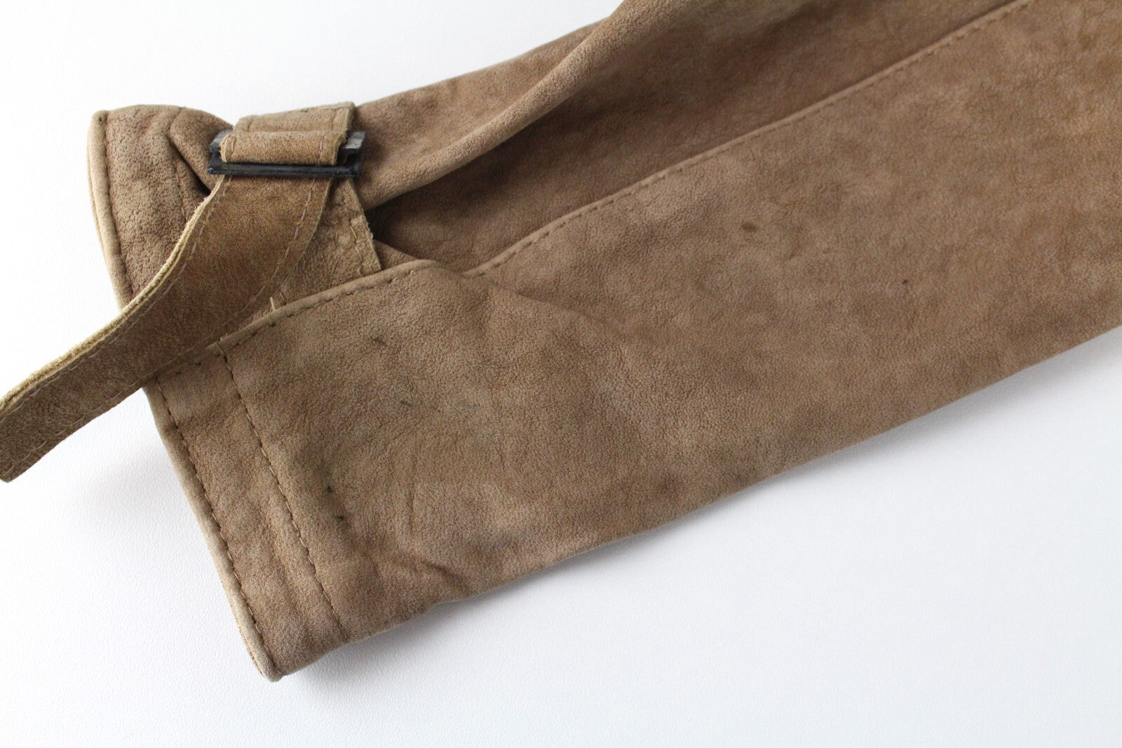 REPLAY Womens XS Brown Suede Lambskin Jacket Long Sleeve Zipped Lined