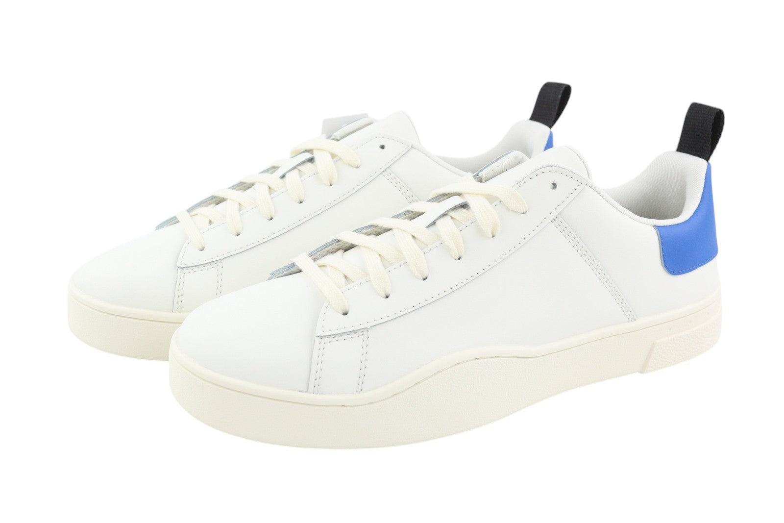 DIESEL S-Clever Low Lace Men Sneakers EU44.5 White Cow Leather RRP140 Trainers
