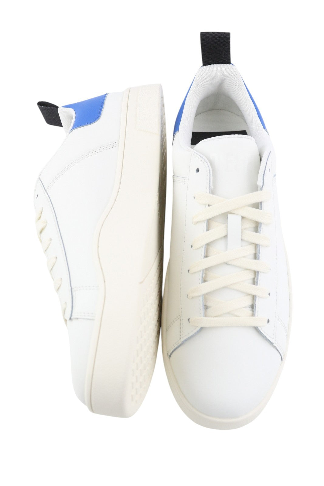 DIESEL S-Clever Low Lace Men Sneakers EU44.5 White Cow Leather RRP140 Trainers