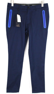 SCOTCH & SODA Mens W30/L32 Blue Super Slim  Cotton Stretchy Mott Trousers