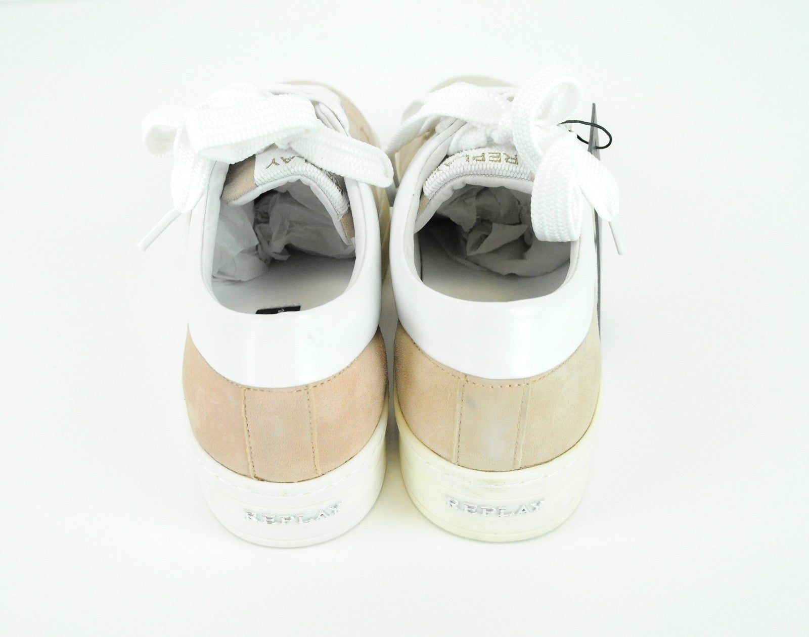 REPLAY Womens Pink Suede Trainers EU39 Casual Lace-Up Street Sneakers