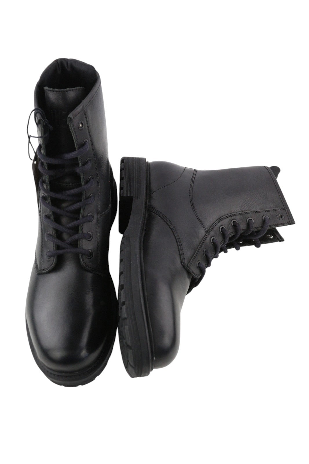 DIESEL D-Alabhama CB Men Boots EU45 Black Leather Laced Combat Type RRP€295