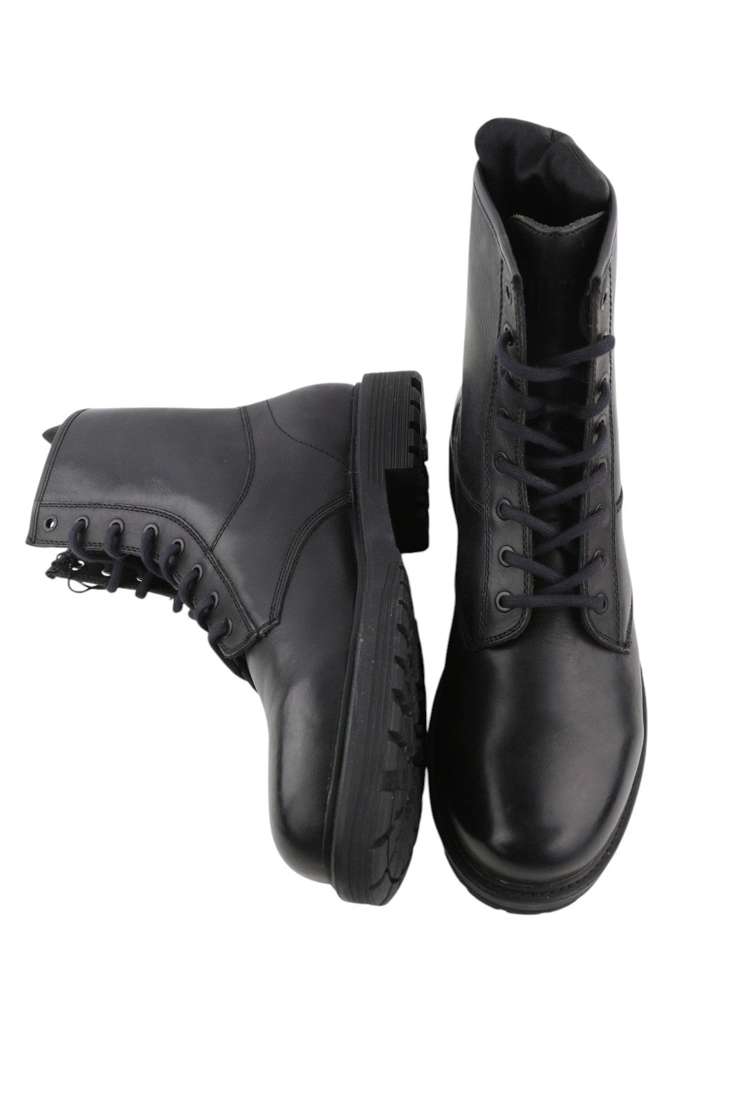 DIESEL D-Alabhama CB Men Boots EU45 Black Leather Laced Combat Type RRP€295