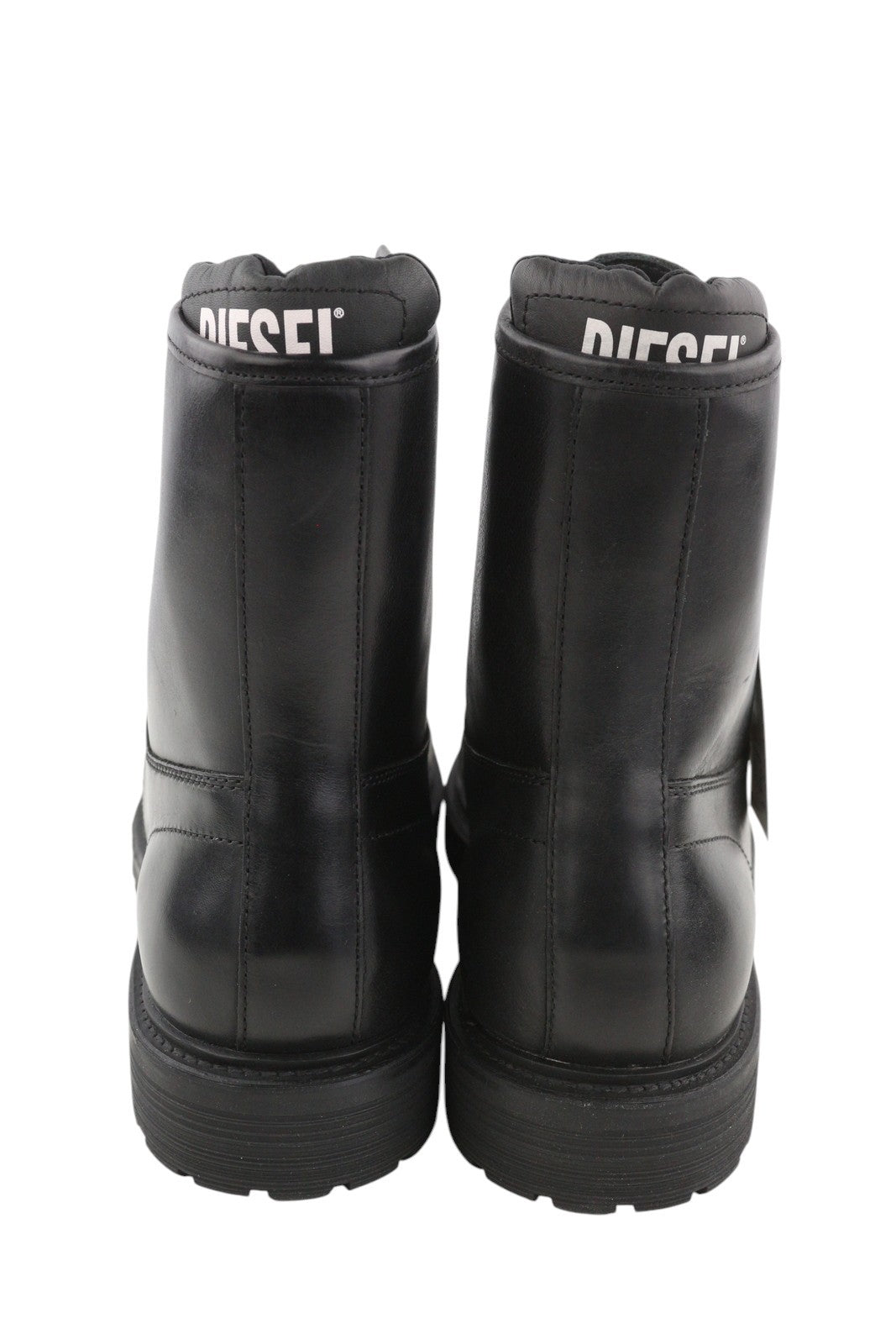 DIESEL D-Alabhama CB Men Boots EU45 Black Leather Laced Combat Type RRP€295