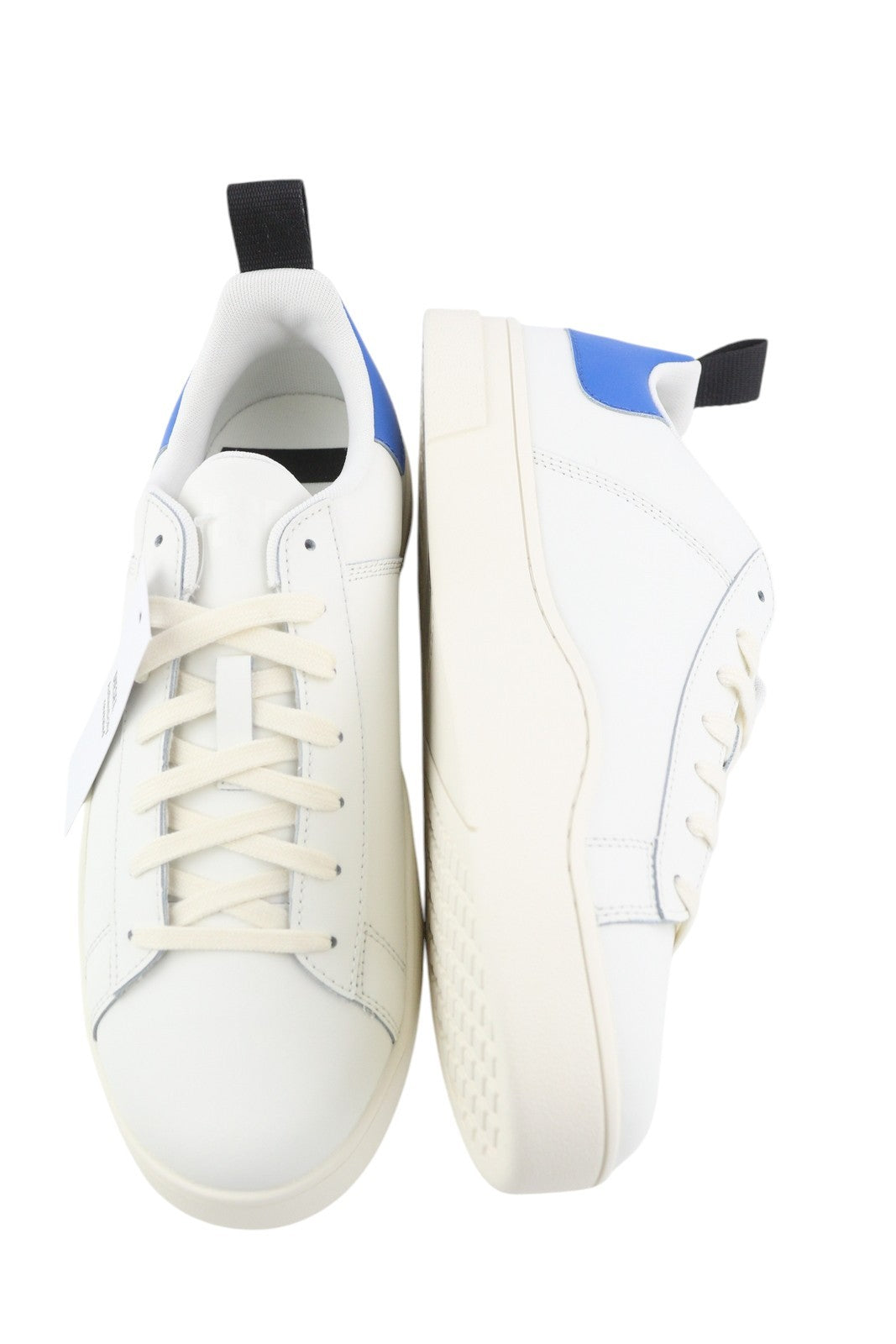 DIESEL S-Clever Low Lace Men Sneakers EU45 White Cow Leather Almond RRP140