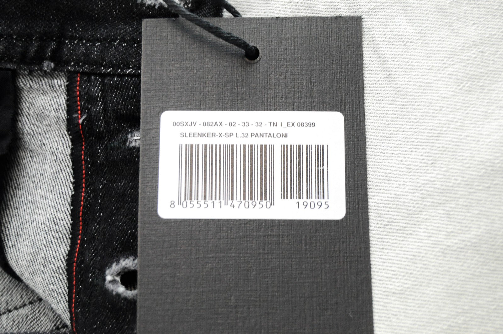DIESEL Sleenker-X-SP 082AX Mens Jeans W33/L32 Slim Grey Skinny  Denim