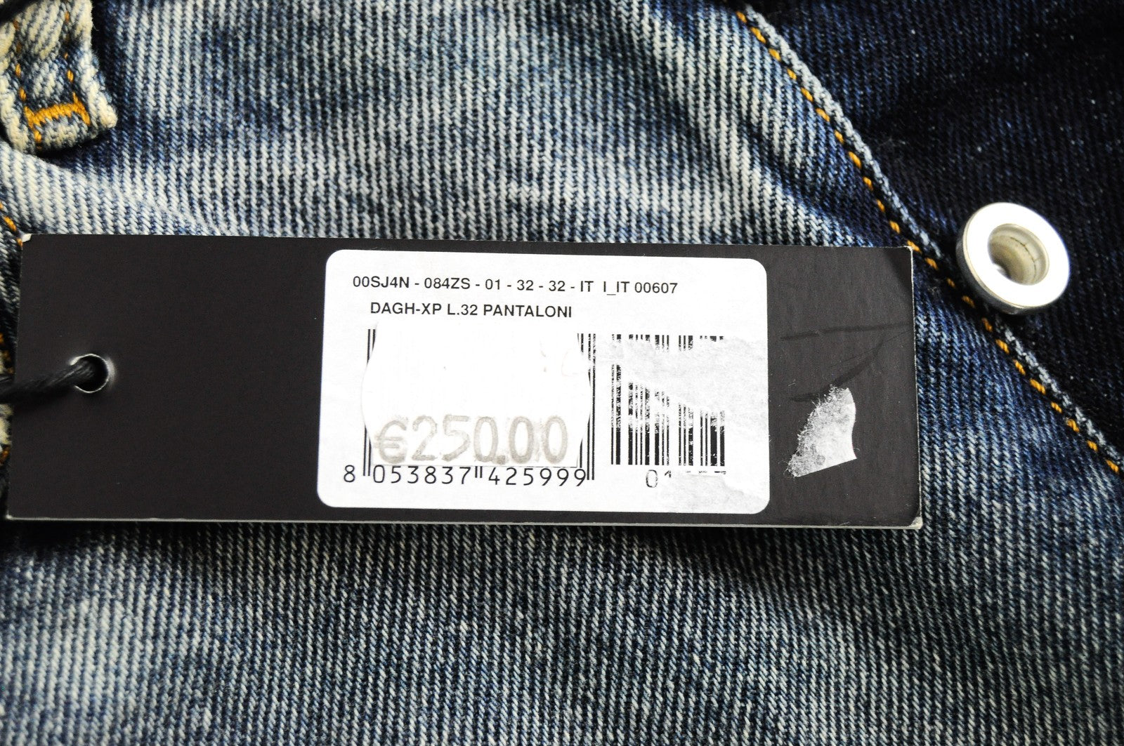 DIESEL Dagh-XP 084ZS Mens Jeans W32/L32 Straight Blue Washed  Cotton