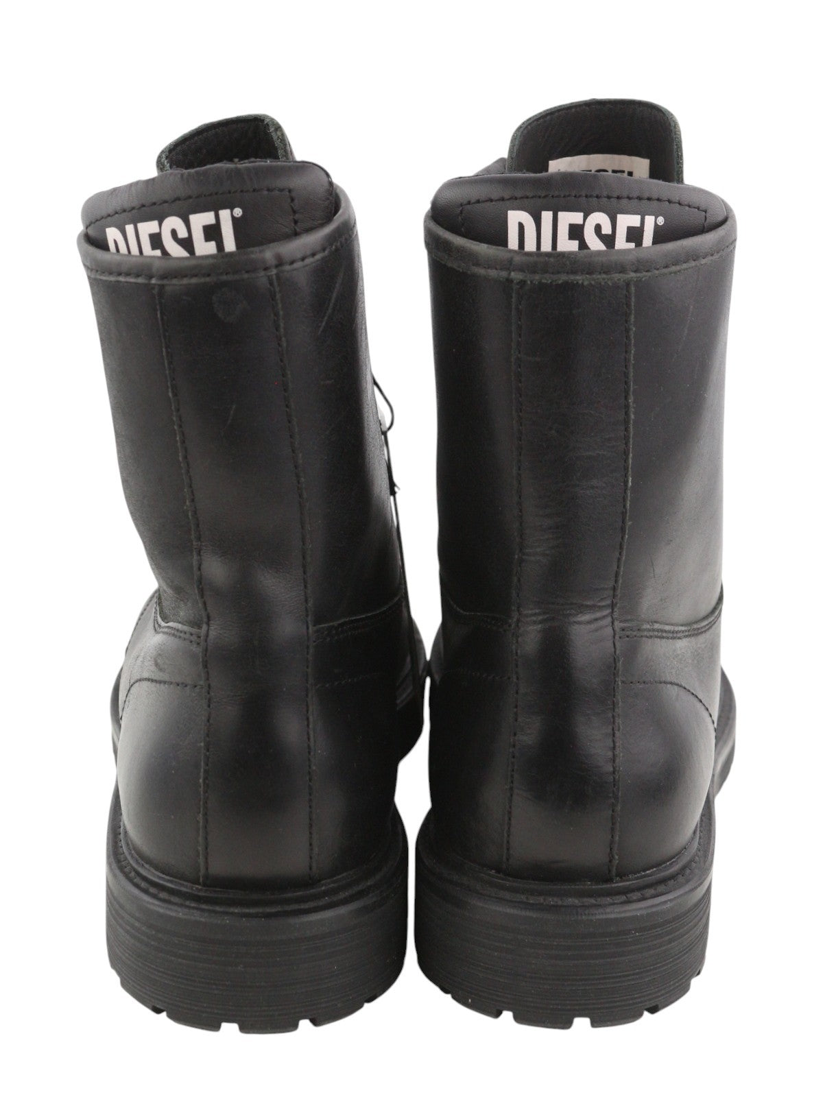 DIESEL D-Alabhama CB Men Boots EU43 Black Leather Laced Combat Type RRP€295