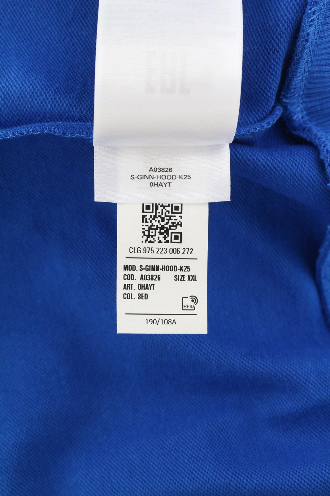 DIESEL S-Ginn-Hood-K25 Mens Hoodie 2XL Blue Oversized Pullover Kangaroo RRP€125