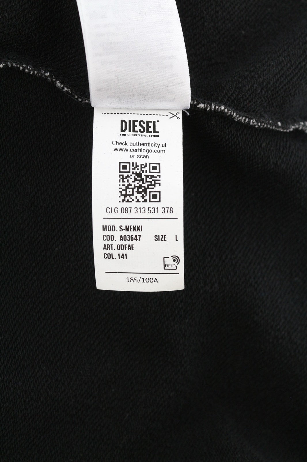 DIESEL S-Nekki Mens Hoodie L Pullover Light Washed Kangaroo Pocket Hood RRP€250