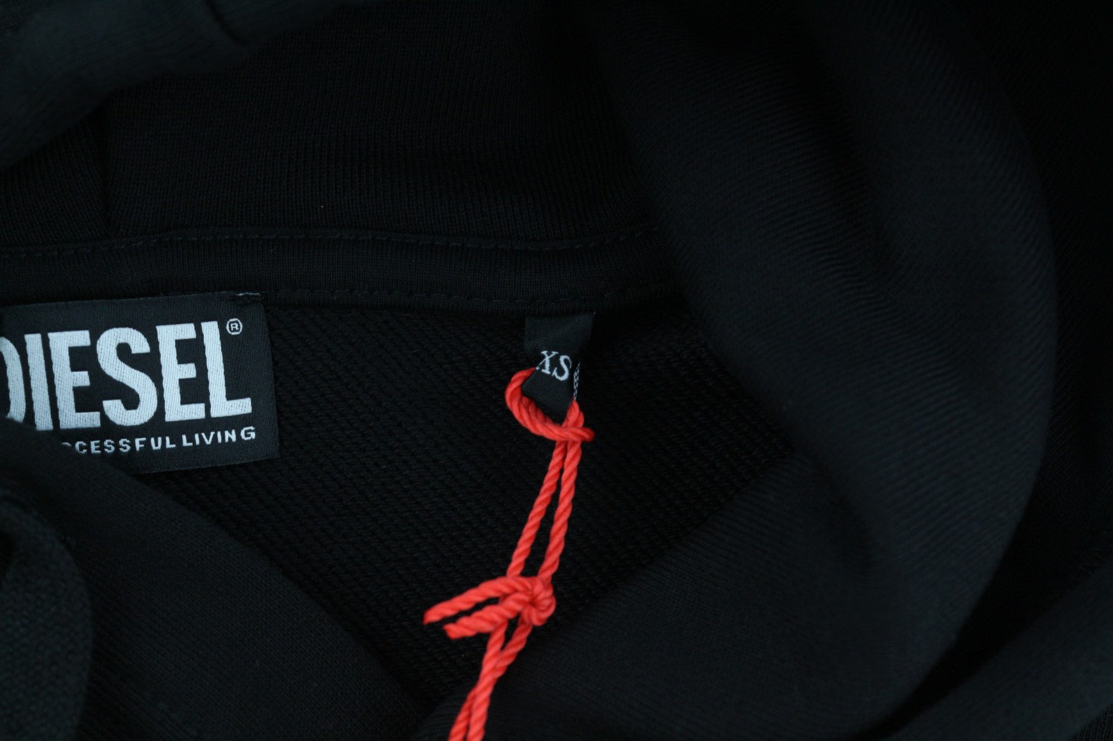 DIESEL F-Reggy-Hood New-Ita Womens Hoodie XS Black Pullover Long Sleeve RRP€135