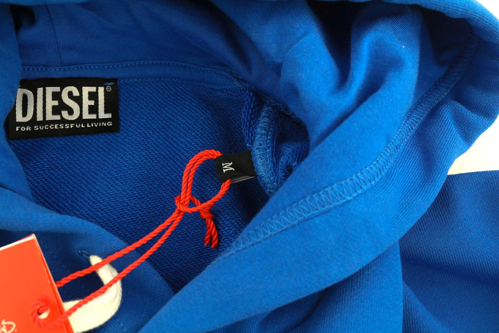 DIESEL S-Muster Mens Hoodie M Blue Oversizedd Pullover Hooded Pocket RRP€150