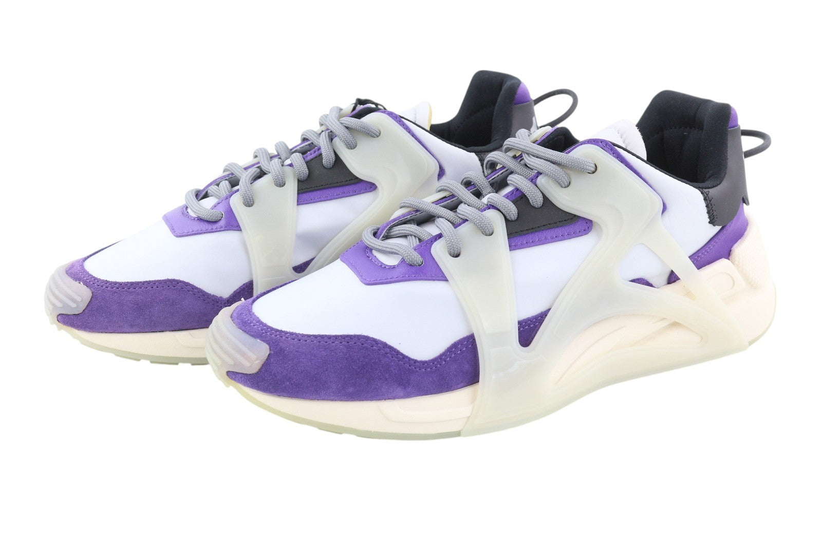 DIESEL S-Serendipity Mask Mens Sneakers EU42 Grey Lace Up Almond Toe RRP€200