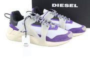 DIESEL S-Serendipity Mask Mens Sneakers EU42.5 Grey Lace Up Almond Toe RRP€200