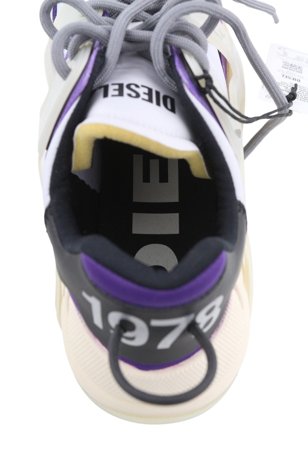 DIESEL S-Serendipity Mask Mens Sneakers EU42.5 Grey Lace Up Almond Toe RRP€200