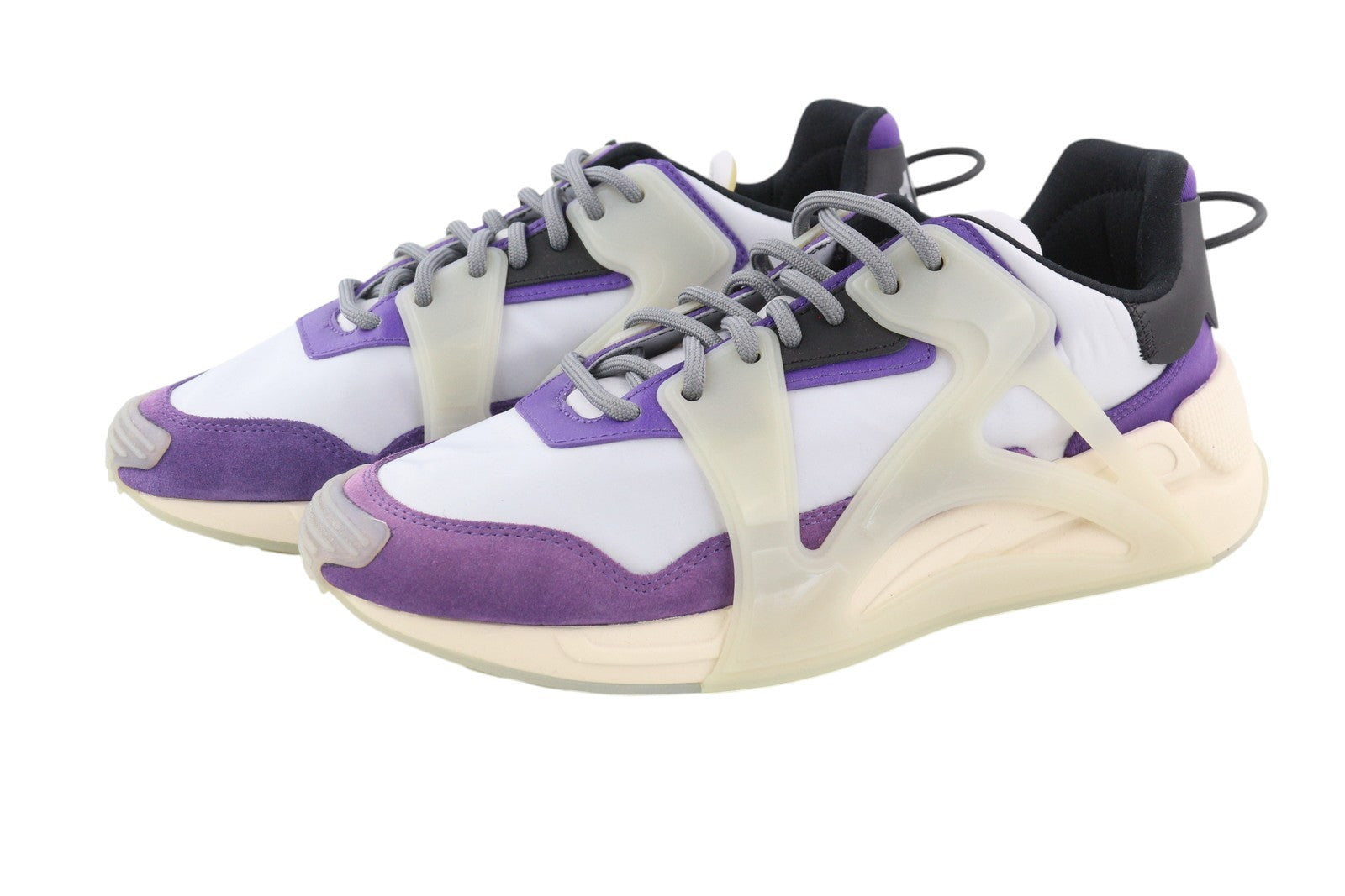 DIESEL S-Serendipity Mask Mens Sneakers EU44 Grey Lace Up Almond Toe RRP€200