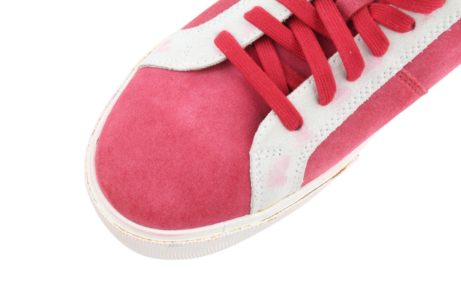 DIESEL S-Mydori LC Men Sneakers EU45 Red Suede Leather Almond Toe Low RRP€200