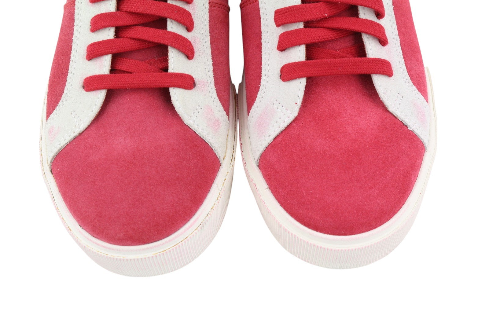 DIESEL S-Mydori LC Men Sneakers EU45 Red Suede Leather Almond Toe Low RRP€200