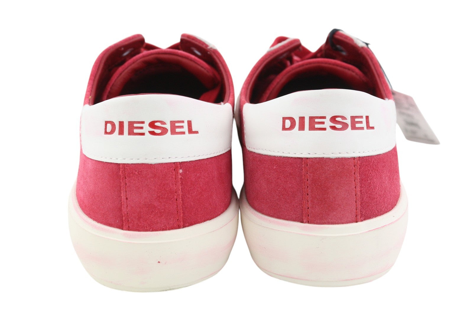 DIESEL S-Mydori LC Men Sneakers EU45 Red Suede Leather Almond Toe Low RRP€200
