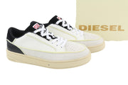 DIESEL S-Skeatys Low Mens Sneakers EU43 White Leather Low Top Lace Up RRP€160