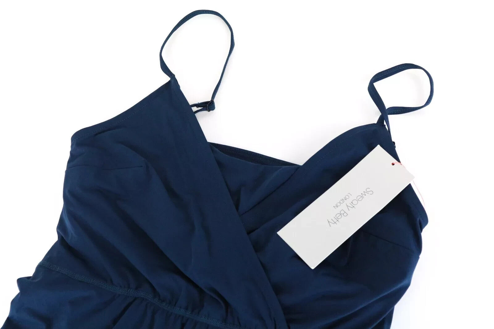 SWEATY BETTY Obi Vest Women's Sport Top XS Blue Stretch Sleeveless Gym