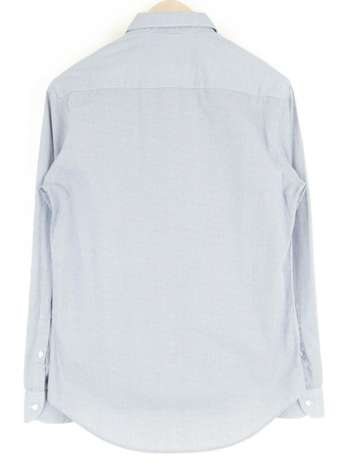 REPLAY Shirt Men's S Blue Cotton Patterned Collared Button-Up Long Sleeved