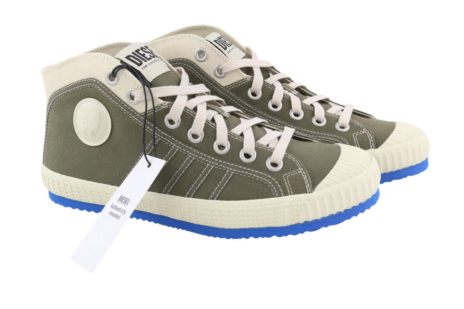 DIESEL S-Yuk MC Mens Sneakers EU42 Grey Lace Up Ankle Top Almond Toe RRP€140